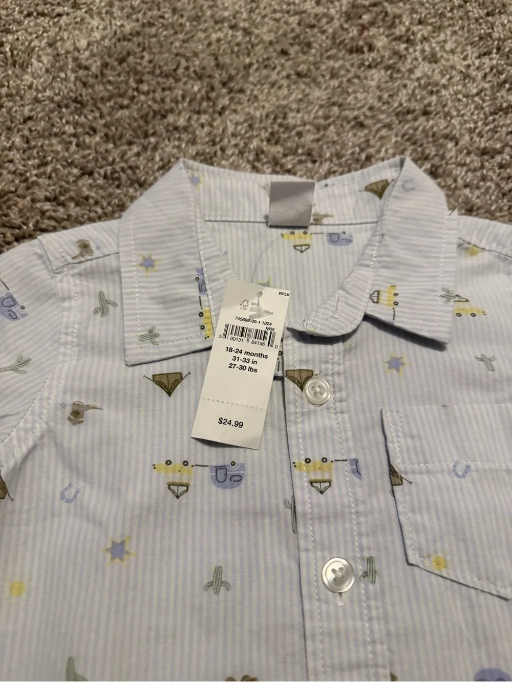 NWT Baby Gap Button Down Shirt
